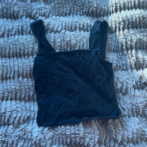 Aeropostale Black Fitted Crop Tank Top